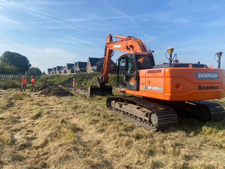 Begeleidende foto Werkzaamheden bij archeologisch onderzoek in Grootebroek