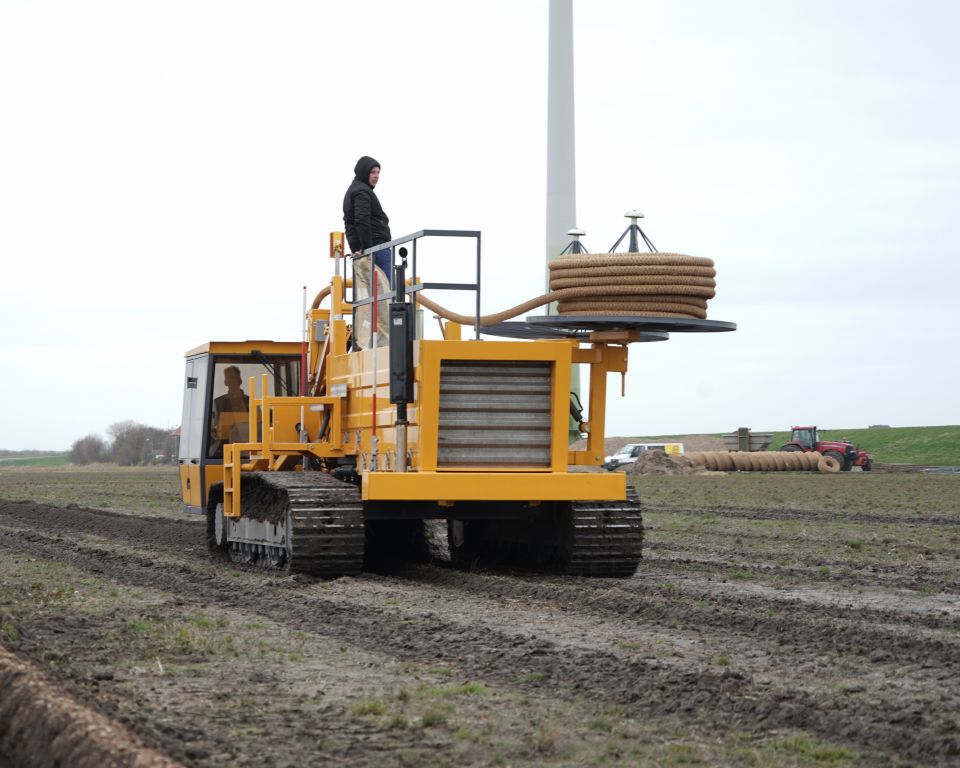 Begeleidende foto Onze zelf gefabriceerde draineermachine